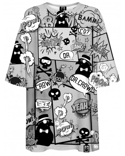 T-Shirt Oversize Comic Gray