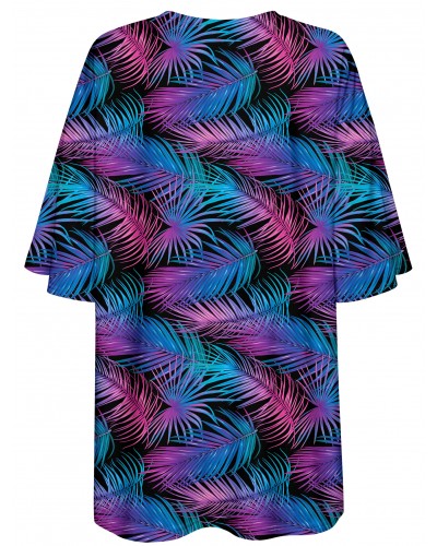 T-Shirt Oversize Purple Palms