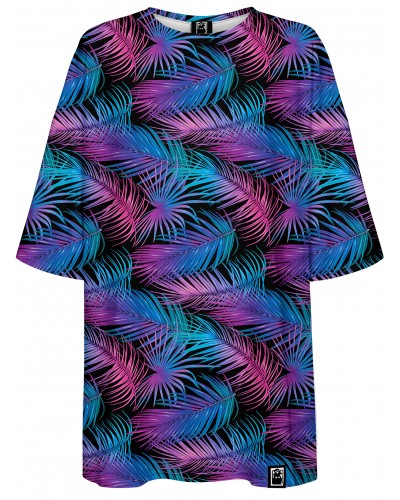 T-Shirt Oversize Purple Palms