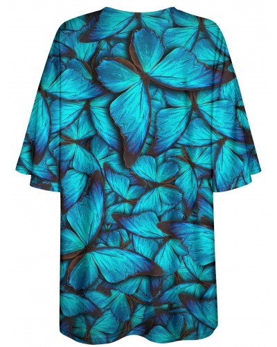 T-Shirt Oversize Butterfly Blue