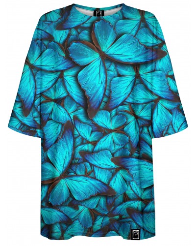 T-Shirt Oversize Butterfly Blue