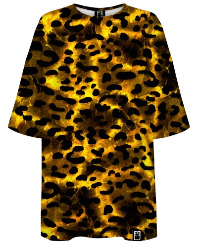 T-Shirt Oversize Gold Leopard