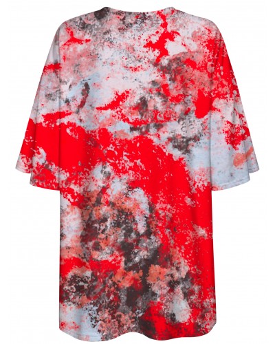 T-Shirt Oversize Marble Red