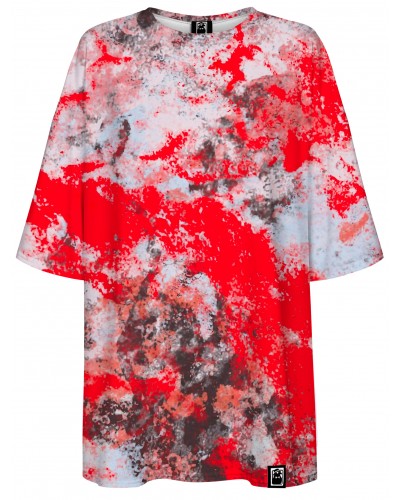 T-Shirt Oversize Marble Red