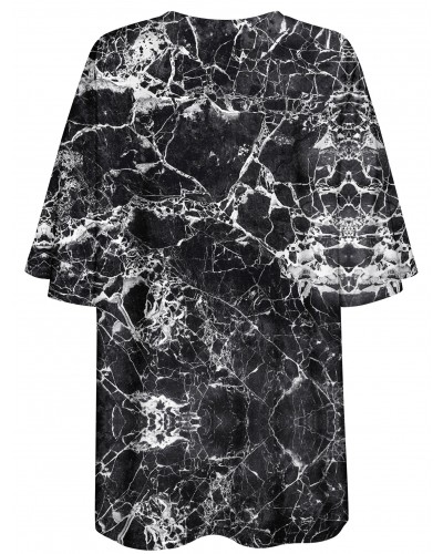 T-Shirt Oversize Marble Black