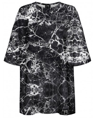 T-Shirt Oversize Marble Black