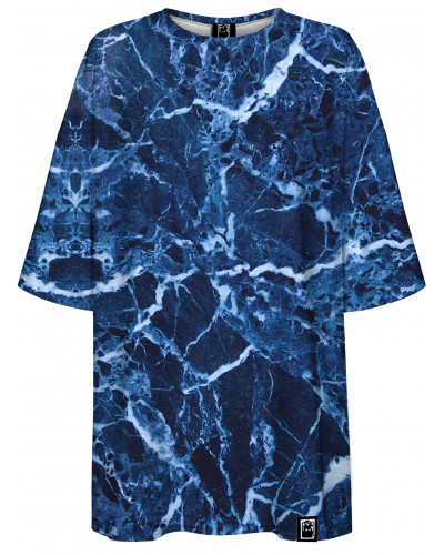 T-Shirt Oversize Marble Blue