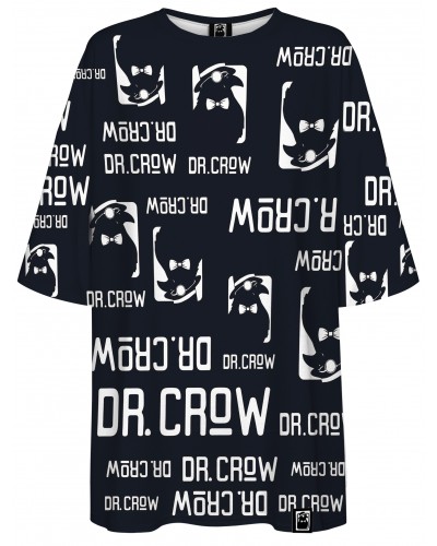 T-Shirt Oversize Dr.Crow Logo Black