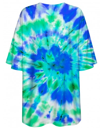 T-Shirt Oversize Tie Die Green