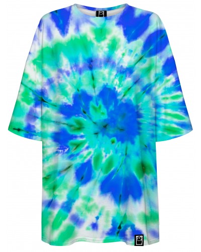 T-Shirt Oversize Tie Die Green