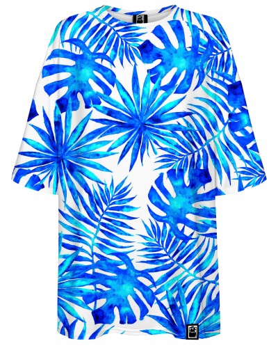 T-Shirt Oversize Blue Summer Palm