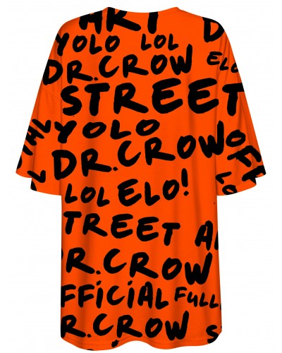 T-Shirt Oversize Dr.Crow Orange