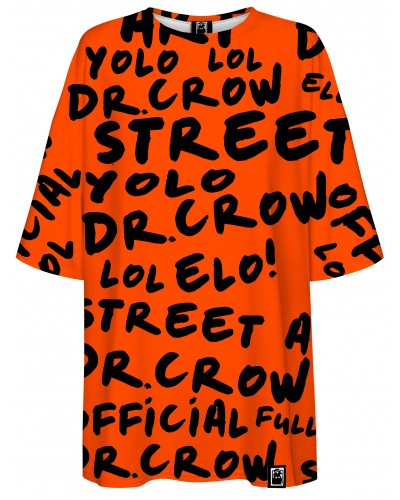 T-Shirt Oversize Dr.Crow Orange