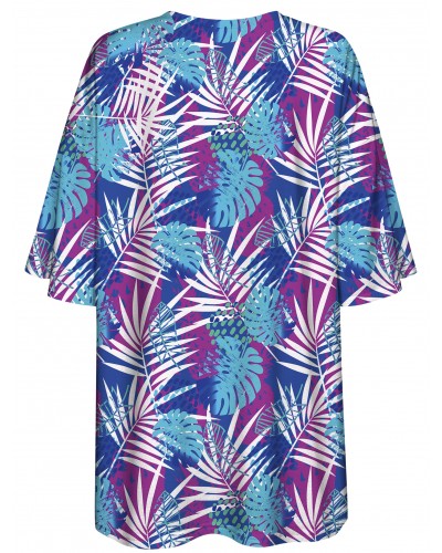 T-Shirt Oversize Blue Palms