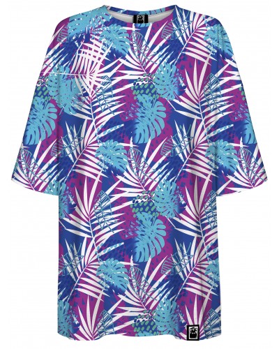T-Shirt Oversize Blue Palms