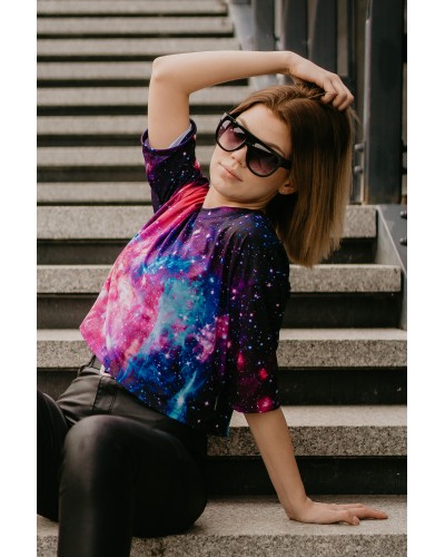 T-shirt Crop Galaxy