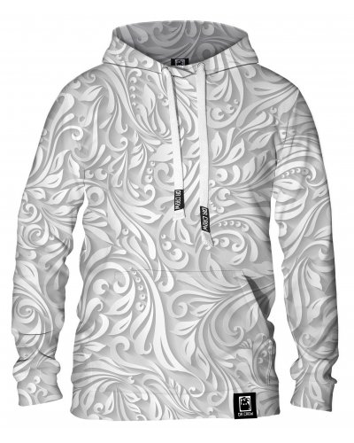 Hoodie with the hood White Paisley