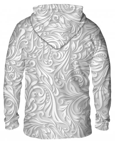 Hoodie with the hood White Paisley