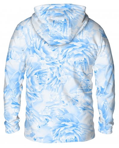 Hoodie with the hood Peonies Blue