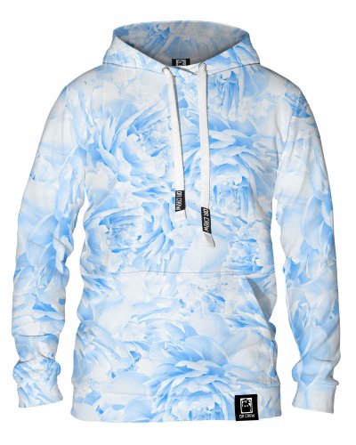 Hoodie with the hood Peonies Blue