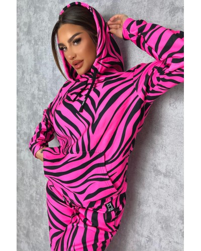 Spodnie Zebras Neon Pink