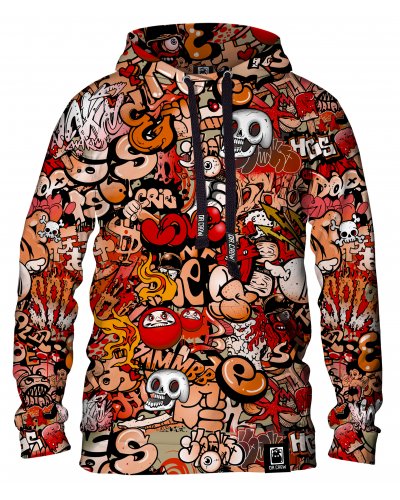 Bluza z kapturem Graffiti Skull