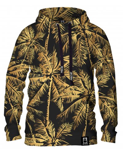 Hoodie with the hood Gold Palms