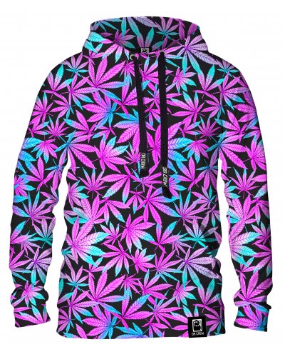 Hoodie with the hood Neon Leaves