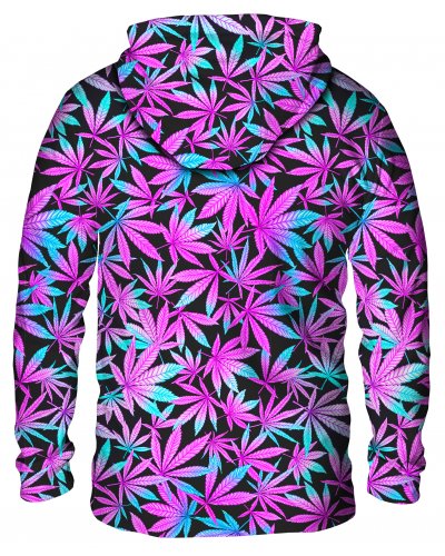 Hoodie with the hood Neon Leaves