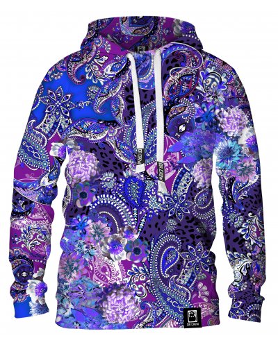 Hoodie with the hood Purple Paisley