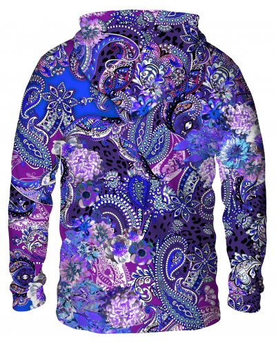 Hoodie with the hood Purple Paisley