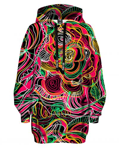 Hoodies Oversize Drawn Flower