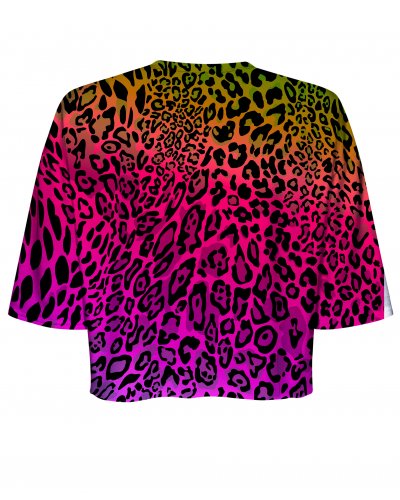 T-shirt Crop Multicolor Leopard