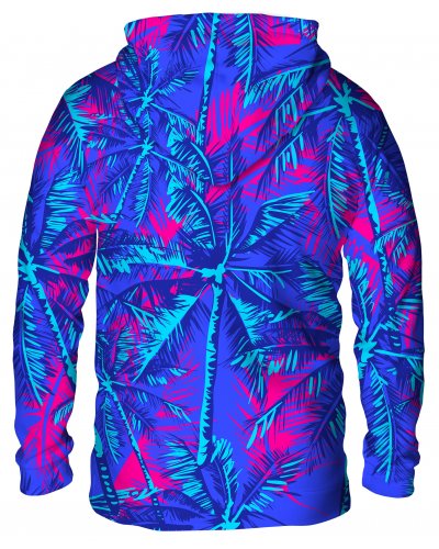 Bluza z kapturem Neon Palms Blue