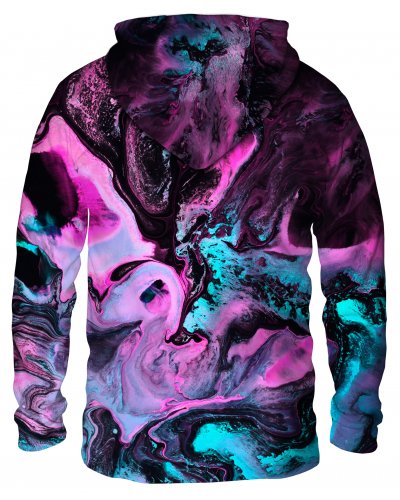 Hoodie with the hood Marble Neon