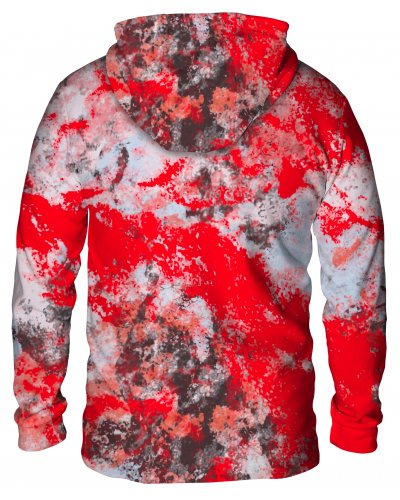 Hoodie with the hood Marble Red