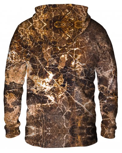 Hoodie with the hood Marble Brown