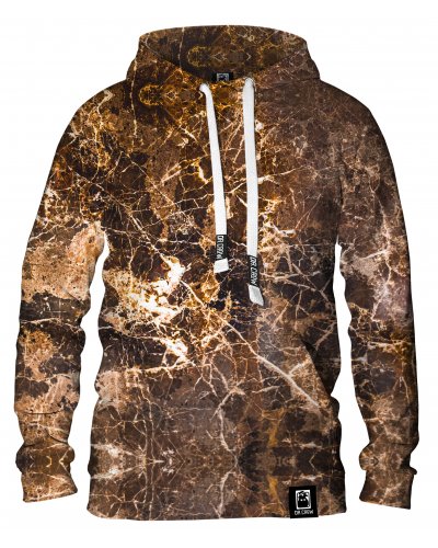 Hoodie with the hood Marble Brown