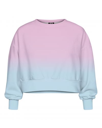 Crop hoodie  Ombre Blue Pink