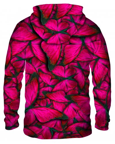 Hoodie with the hood Butterfly Pink
