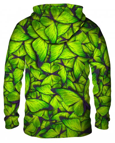 Hoodie with the hood Butterfly Green