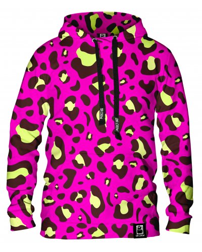 Hoodie with the hood Leopard Pink