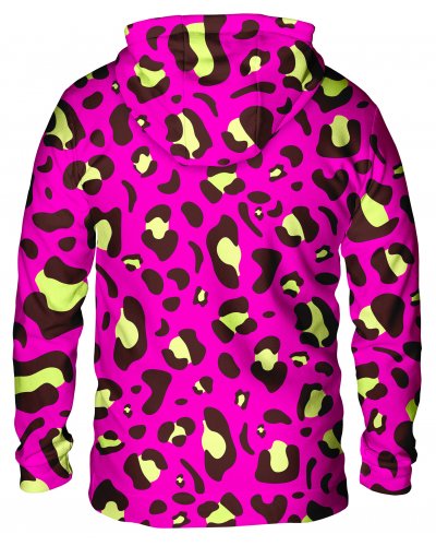 Hoodie with the hood Leopard Pink