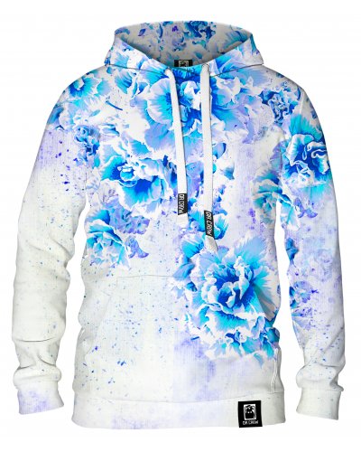 Hoodie with the hood Beautifull Flowers Blue