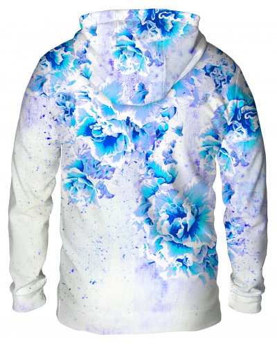 Hoodie with the hood Beautifull Flowers Blue