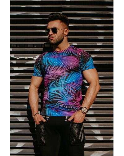 T-Shirt Purple Palms