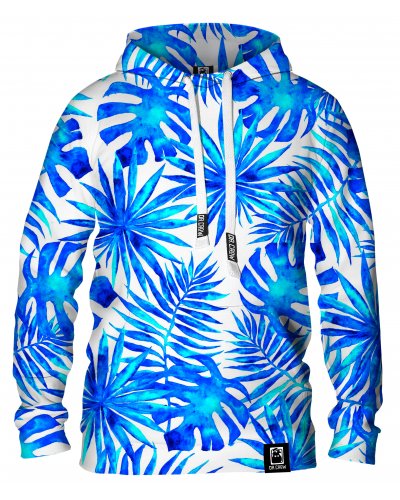 Hoodie with the hood Blue Summer Palm