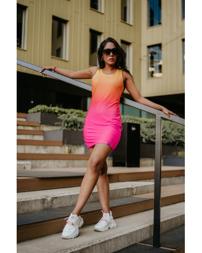 Slim dresses Ombre Yellow Pink