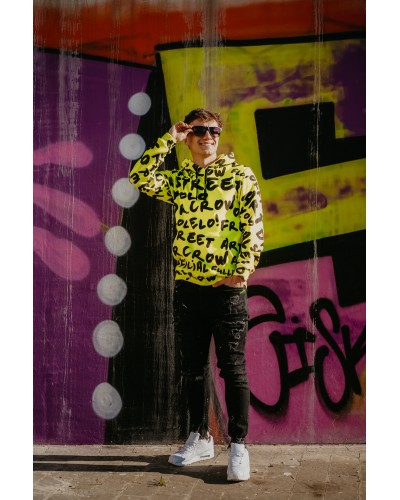 Bluza z kapturem Dr.Crow Neon Yellow