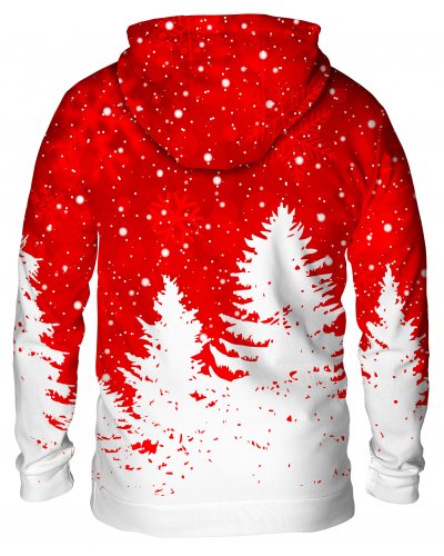 Bluza z kapturem Christmas Tree Red